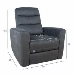 Sähköreclinertuoli Benjamin, Harmaa -Tuolit Kauppa 14161 01