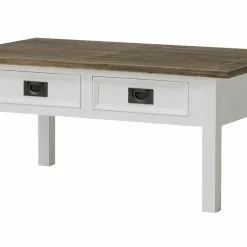 Sohvapöytä Kingston 100x60 Cm, Valkoinen/harmaa