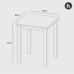 Ruokapöytä Vesa 68x68 Cm, 3 Väriä -Tuolit Kauppa CFAcOVYQ