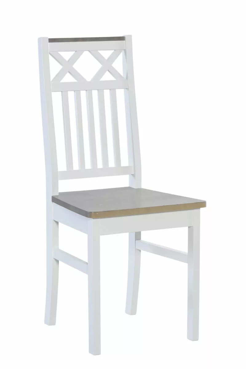 Ruokatuoli Emilia, Valkoinen/harmaa 1 Ruokatuoli Emilia, Valkoinen/harmaa