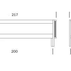 Vuodesohva Aarre 200 Cm, Valkoinen -Tuolit Kauppa aarre200mitat 1