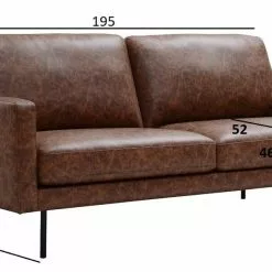 Sohva Capital 3-ist. Tumma Ruskea -Tuolit Kauppa capita trusk mitat