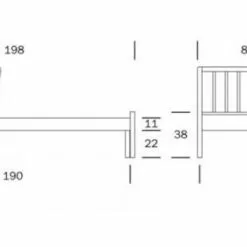 Vuodesohva Patjasarjalla Franz, 2 Kokoa -Tuolit Kauppa franz190mitat