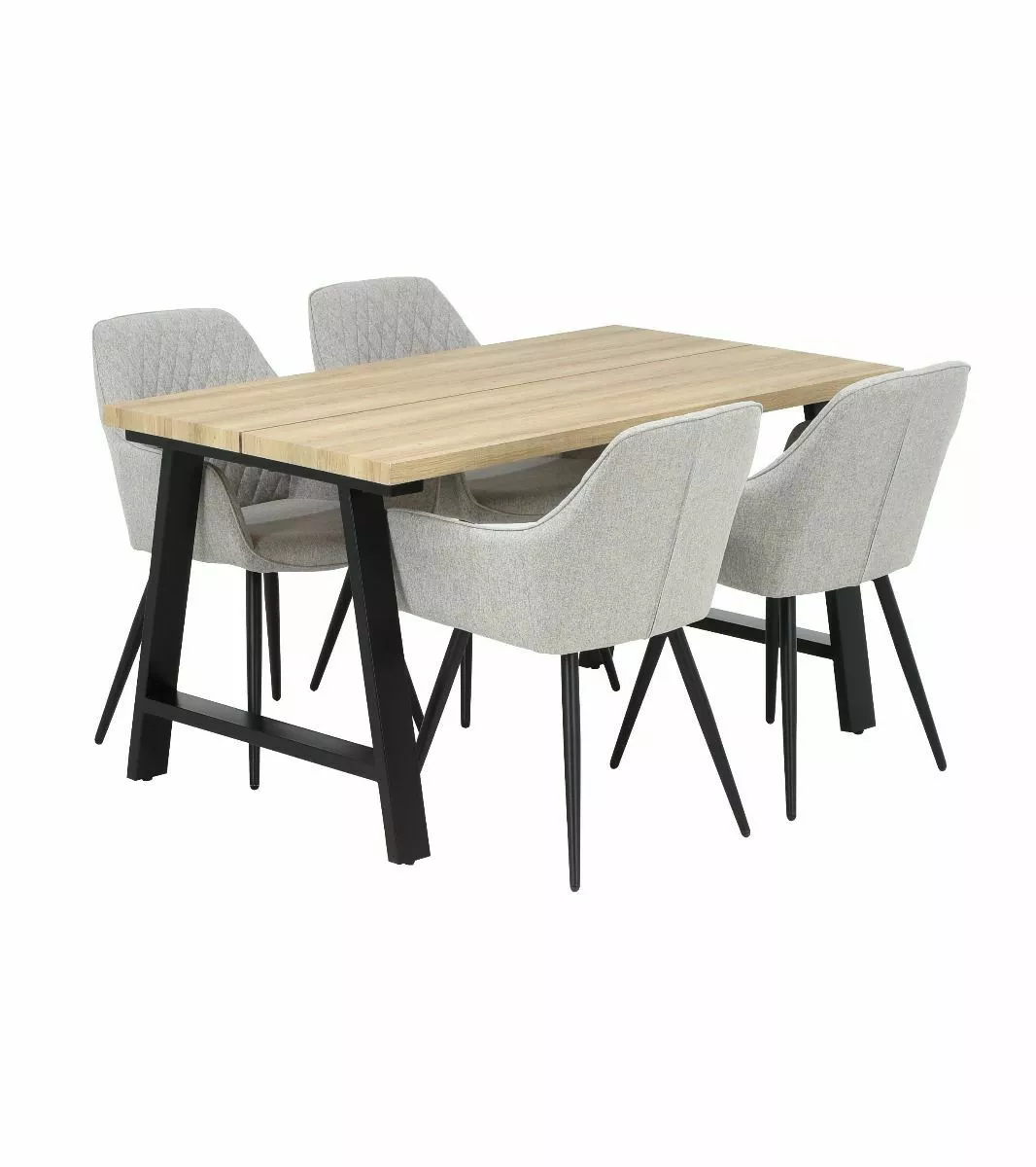 Ruokailuryhmä Kielo 140x80 Cm, Harmaa 1 Ruokailuryhmä Kielo 140x80 Cm, Harmaa