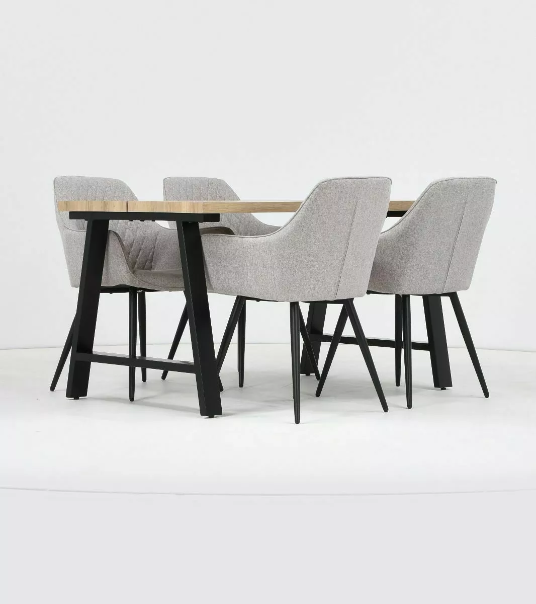 Ruokailuryhmä Kielo 140x80 Cm, Harmaa 3 Ruokailuryhmä Kielo 140x80 Cm, Harmaa - Image 3