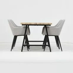 Ruokailuryhmä Kielo 140x80 Cm, Harmaa 16 Ruokailuryhmä Kielo 140x80 Cm, Harmaa -Tuolit Kauppa kielo 140 tammi musta blake tuoli harmaa 3