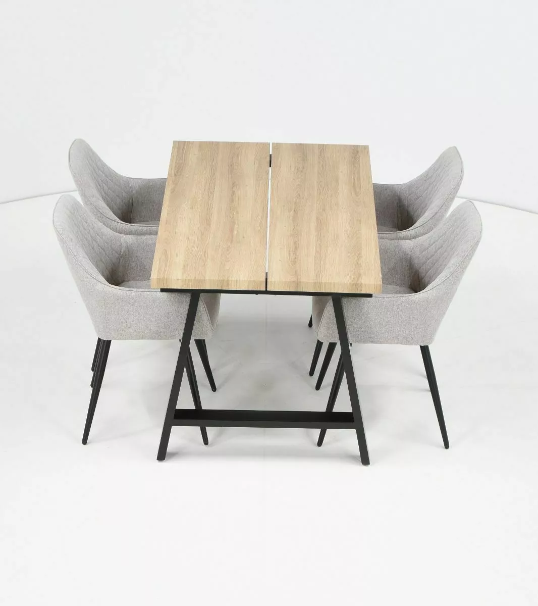 Ruokailuryhmä Kielo 140x80 Cm, Harmaa 2 Ruokailuryhmä Kielo 140x80 Cm, Harmaa - Image 2