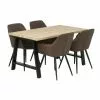 Ruokailuryhmä Kielo 140x80 Cm, Ruskea