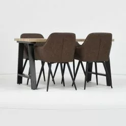 Ruokailuryhmä Kielo 140x80 Cm, Ruskea -Tuolit Kauppa kielo 140 tammi musta blake tuoli ruskea 2