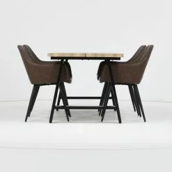 Ruokailuryhmä Kielo 140x80 Cm, Ruskea -Tuolit Kauppa kielo 140 tammi musta blake tuoli ruskea 3