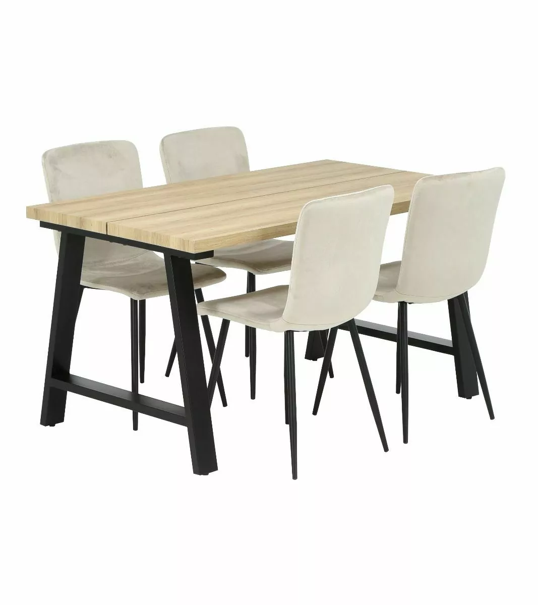 Ruokailuryhmä Kielo 140x80 Cm, Beige 1 Ruokailuryhmä Kielo 140x80 Cm, Beige