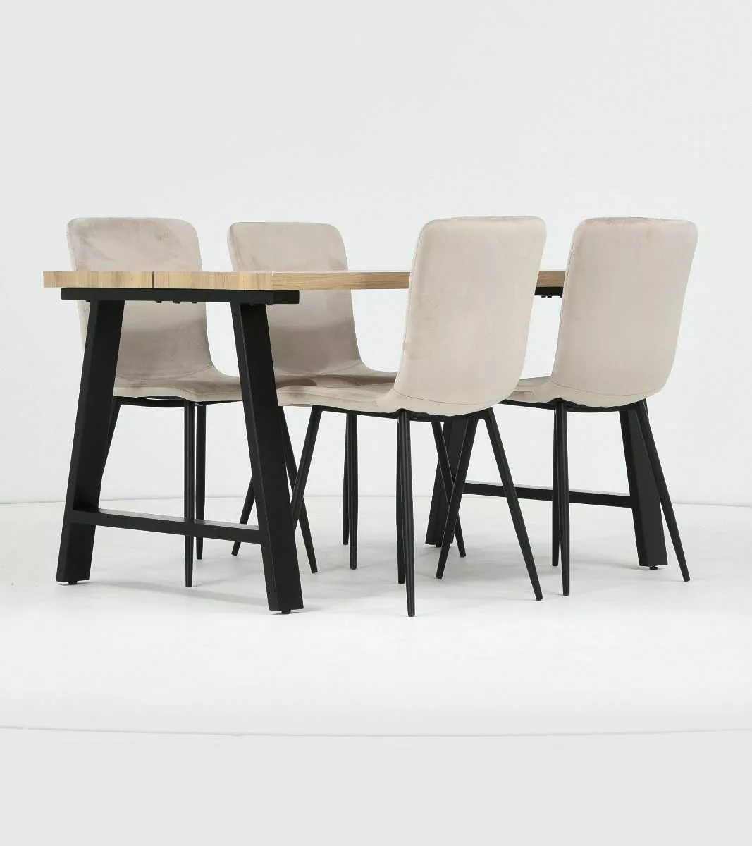 Ruokailuryhmä Kielo 140x80 Cm, Beige 2 Ruokailuryhmä Kielo 140x80 Cm, Beige - Image 2