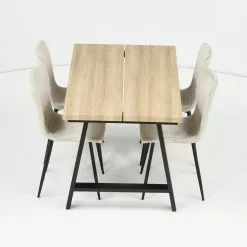 Ruokailuryhmä Kielo 140x80 Cm, Beige 14 Ruokailuryhmä Kielo 140x80 Cm, Beige -Tuolit Kauppa kielo 140 tammi musta gabi tuoli beige 4