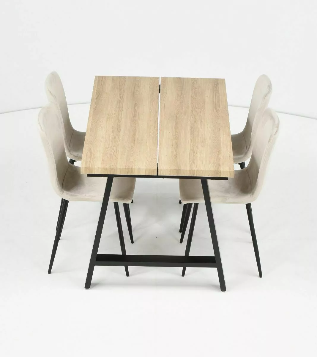 Ruokailuryhmä Kielo 140x80 Cm, Beige 3 Ruokailuryhmä Kielo 140x80 Cm, Beige - Image 3