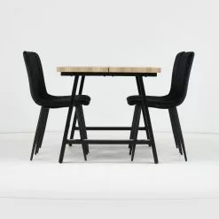 Ruokailuryhmä Kielo 140x80 Cm, Musta -Tuolit Kauppa kielo 140 tammi musta gabi tuoli musta 3