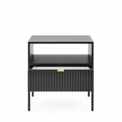 Yöpöytä Latte, 2 Värivaihtoehtoa -Tuolit Kauppa latte yopoyta musta edesta auki