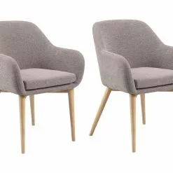 Ruokatuoli Monica 2 Kpl, Vaalea Harmaa