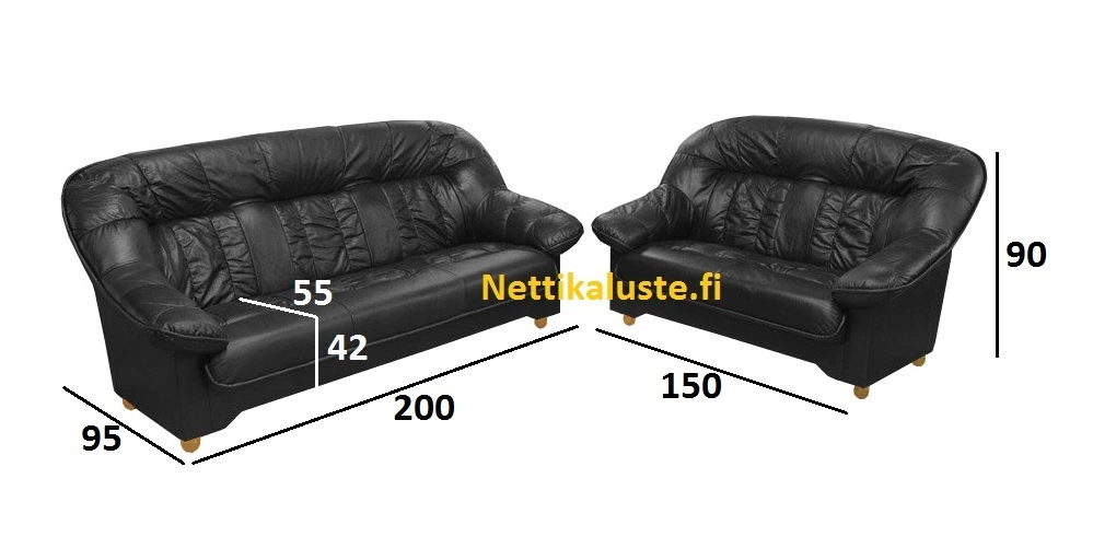 Spencer Sohvakalusto 3+2, Nahkaa 2 Spencer Sohvakalusto 3+2, Nahkaa - Image 2